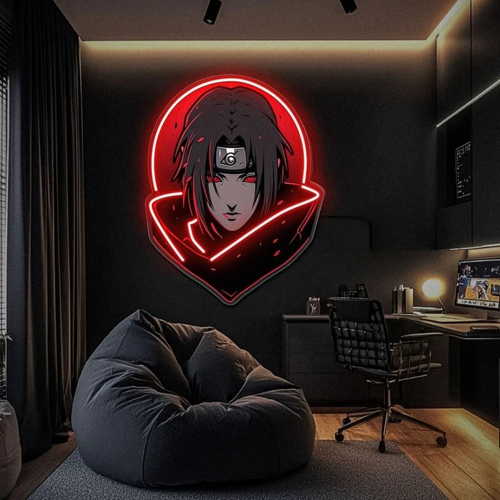 Néon LED Itachi Uchiha – Décoration Naruto